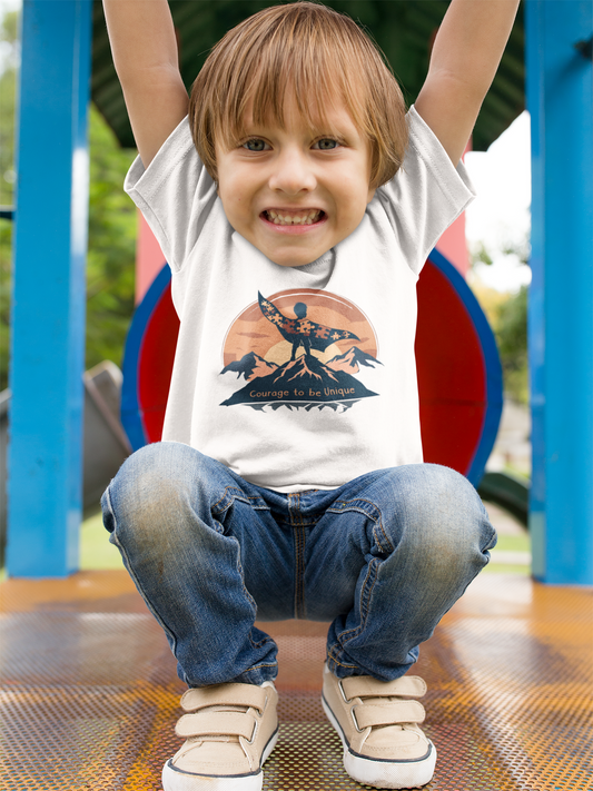 "Courage To Be Unique" Toddler Boys Short Sleeve Tee